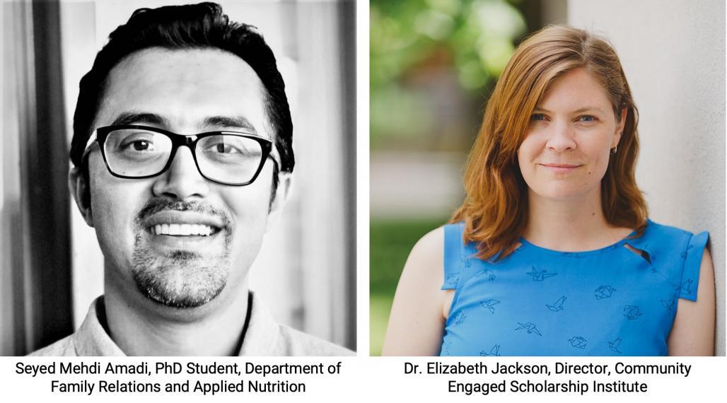 Headshots of Seyed Mehdi Amadi and Dr. Elizabeth Jackson