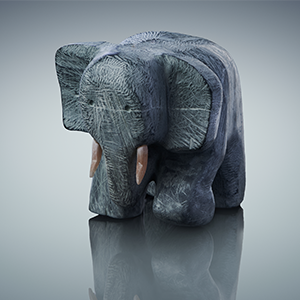 soapstone carving of an elephant